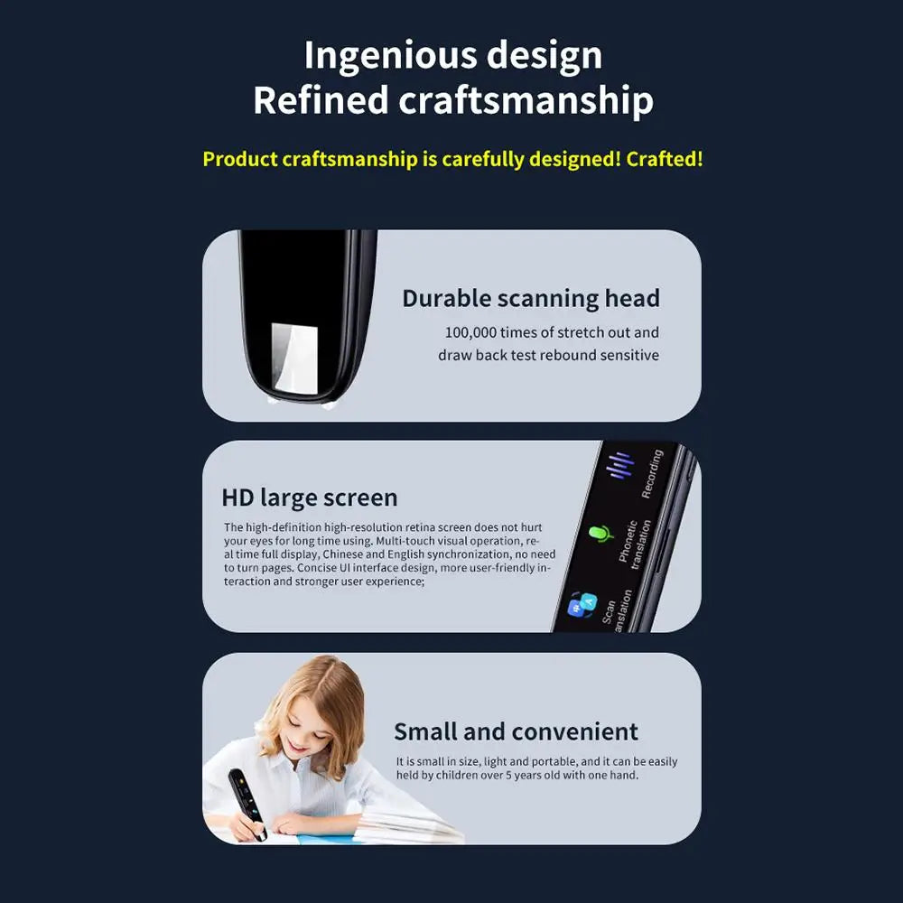 Translator 112 Languages Offline WIFI Scanning Translation Pen Scan Marker Instant Smart Voice Translator High Quality