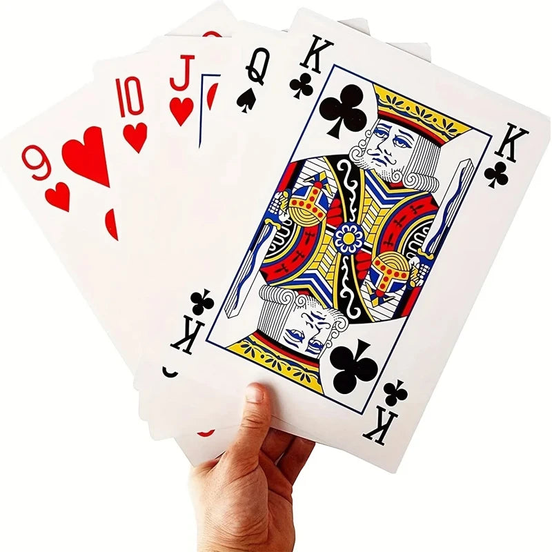 Oversized Super Jumbo Poker Playing Cards 4x Larger Travel Carnival Wedding Birthday Party Favors Family Board Games For Adults