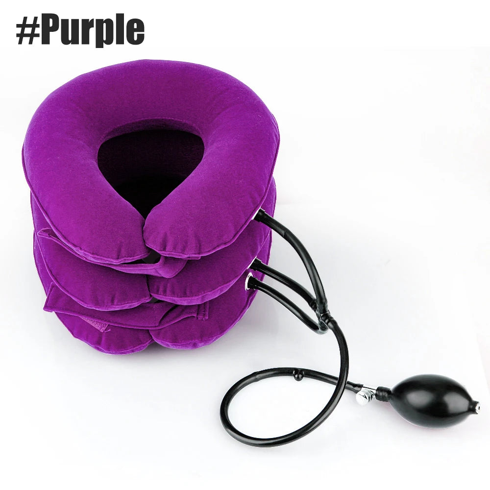 Cervical Neck Traction Device,Relief for Chronic Neck & Shoulder Alignment Pain,Inflatable Neck Stretcher