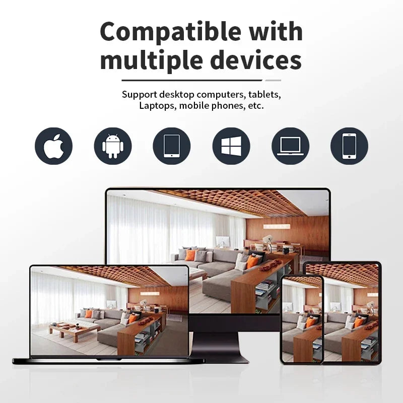 8MP E27 LED Bulb Camera WiFi Surveillance Camera Automatic AI Tracking Indoor Video 8X Zoom Color Night Vision Wireless Cam CCTV