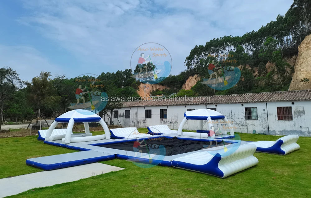 Custom Inflatable Floating Wave Loading Dock, Inflatable Jet Ski Dock Inflatable Water Platform