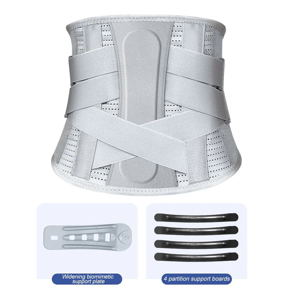 Back Pain Relief Belt - Adjustable, Double Pull, Breathable, Spine Decompression, Medical Orthopedic Pain Relief