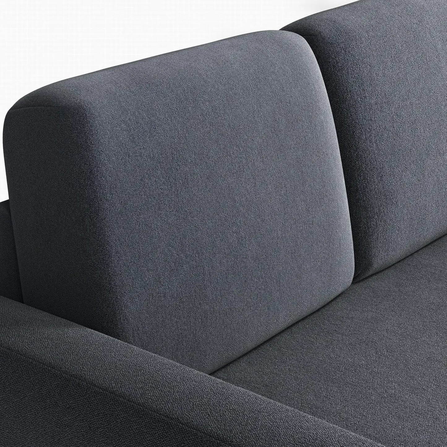 Sectional Sofa L-Shaped Sofa Couch Bed w/Chaise & USB, Reversible Couch Sleeper w/Pull Out Bed & Storage Space, 4-seat Fabric