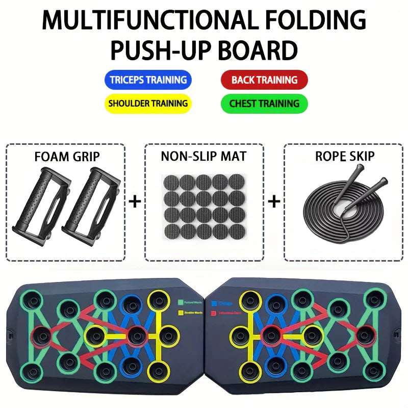 Portable Multifunctional Foldable Fitness Equipment For Chest Abdomen Arms/Back Training