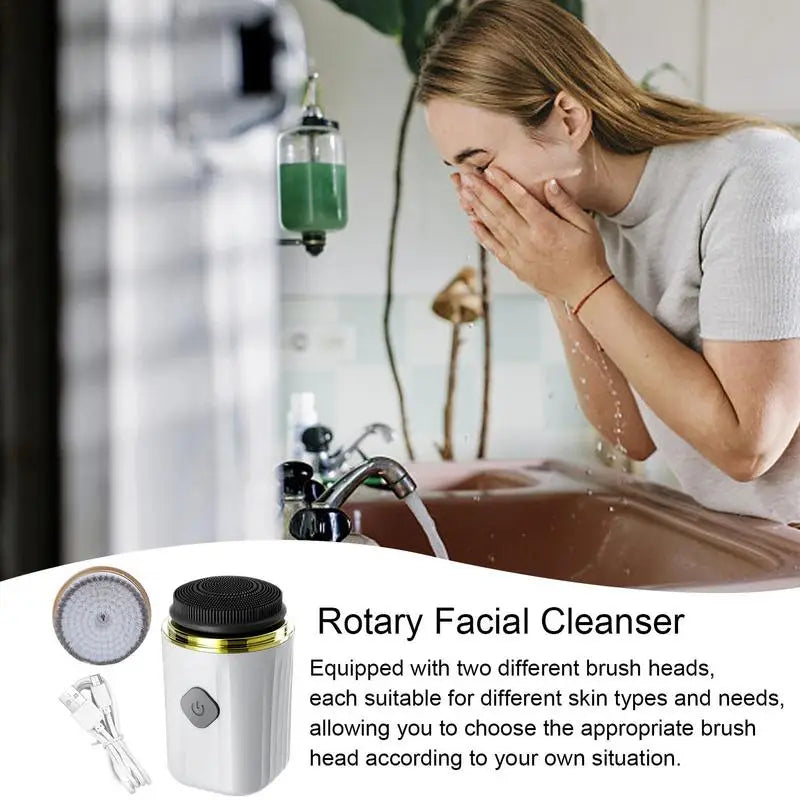 Face Skin Cleaning Brush 2 In 1 Electric Face Scrub Brush For Deep Cleaning Face Skincare Tools For Massaging And Deep Cleansing