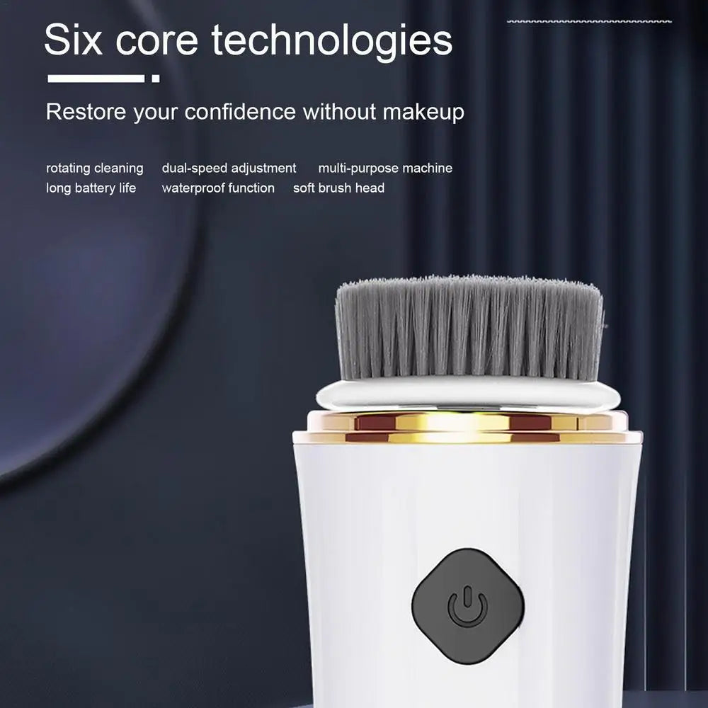 Face Skin Cleaning Brush 2 In 1 Electric Face Scrub Brush For Deep Cleaning Face Skincare Tools For Massaging And Deep Cleansing