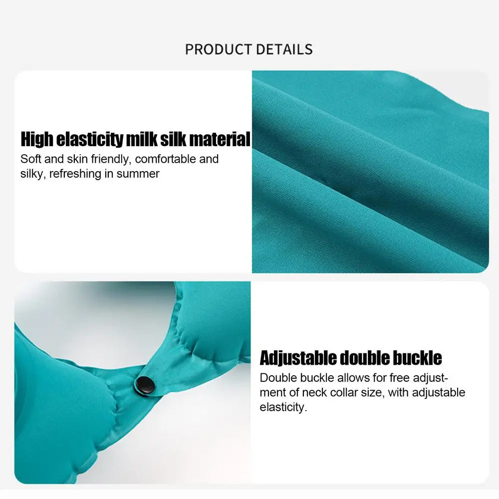 Inflatable Neck Pillow U-Shaped Neck Support Pillow Comfortable Pillow Portable Neck Protector For Travel Airplane Car