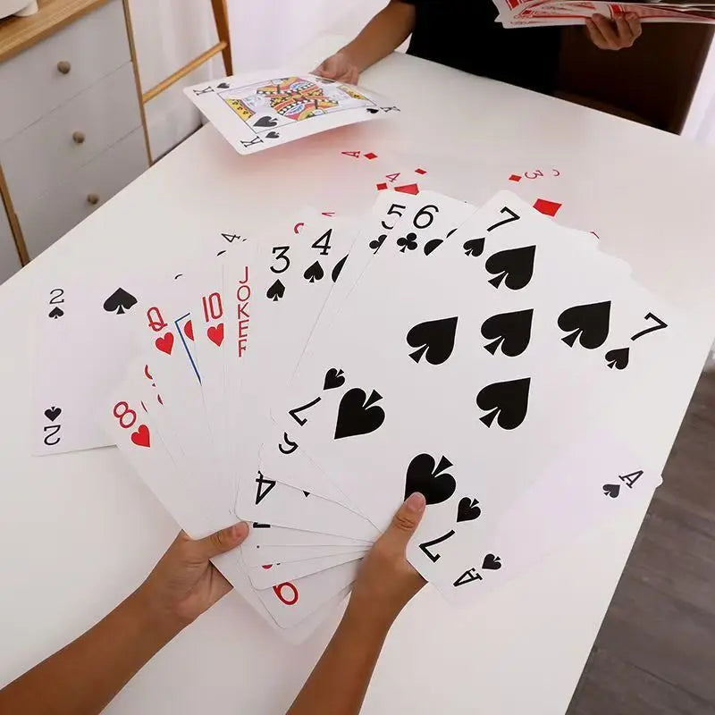 Oversized Super Jumbo Poker Playing Cards 4x Larger Travel Carnival Wedding Birthday Party Favors Family Board Games For Adults