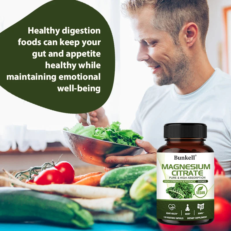 Magnesium Citrate Supplement - Supports Heart, Cardiovascular, Immune Health, Energy Metabolism, Gut Digestion