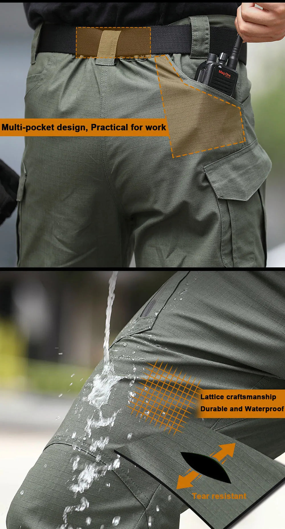 Tactical Cargo Pants for Outdoor Hiking Military Multi Pocket