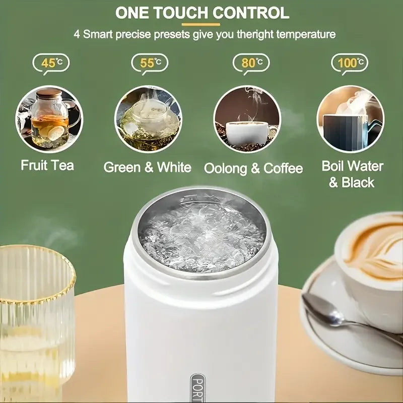 Travel Electric Kettle Water Boiler, Water Heater Steel & Auto Shut-Off & Boil Dry Protect