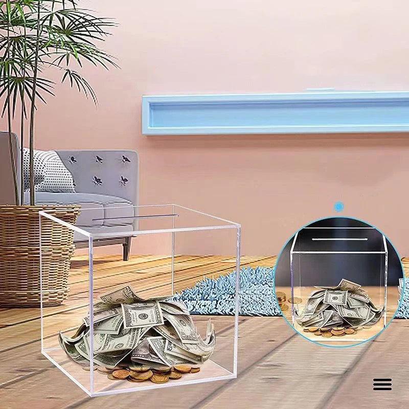Transparent Acrylic Piggy Bank