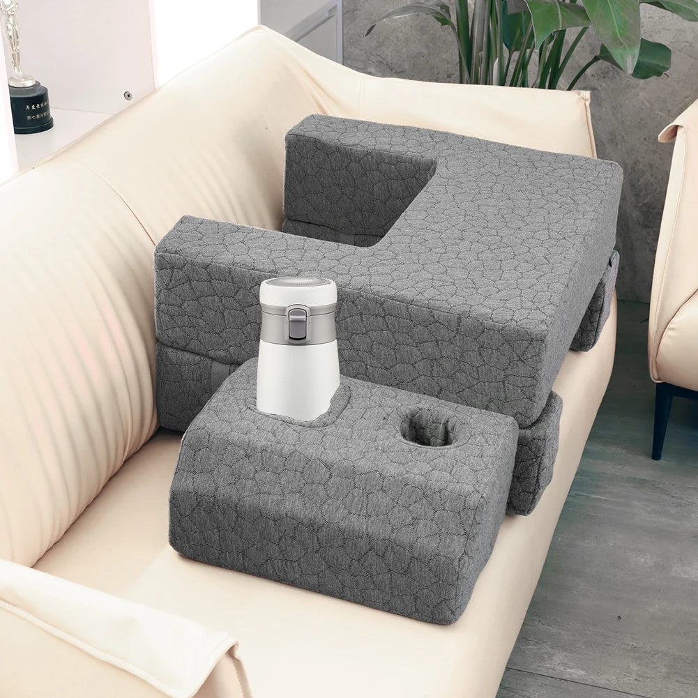 Extra Large Reading & Gaming Pillow with Cup Holder Adjustable Adult Reading Pillow Bed Desk for Reading Gaming Working and More