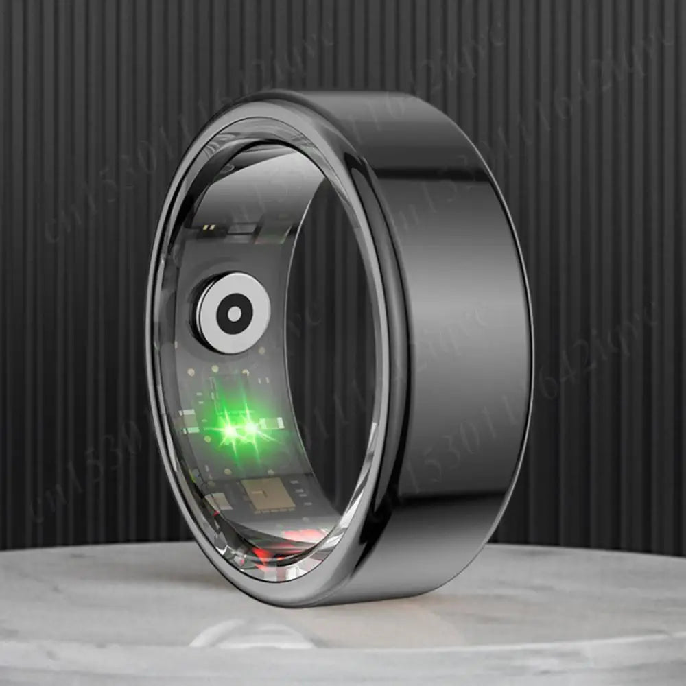 R02 Smart Ring Sleep Monitor Bluetooth5.0 Blood Oxygen Tracker Fitness Tracker Ring IP68 & 5ATM Waterproof Multi-sport Modes