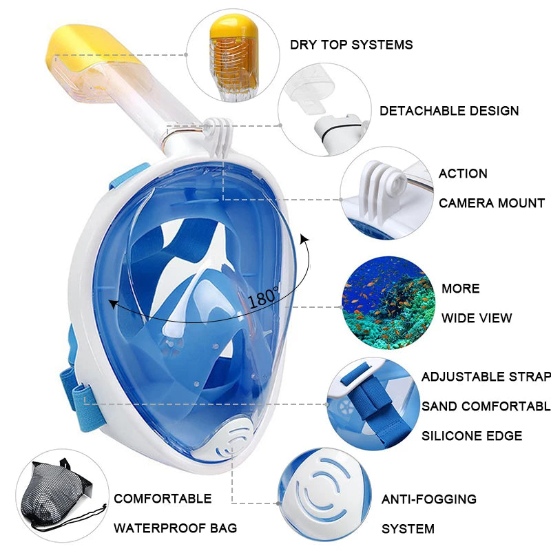 Full Face Anti Fog Snorkeling Mask