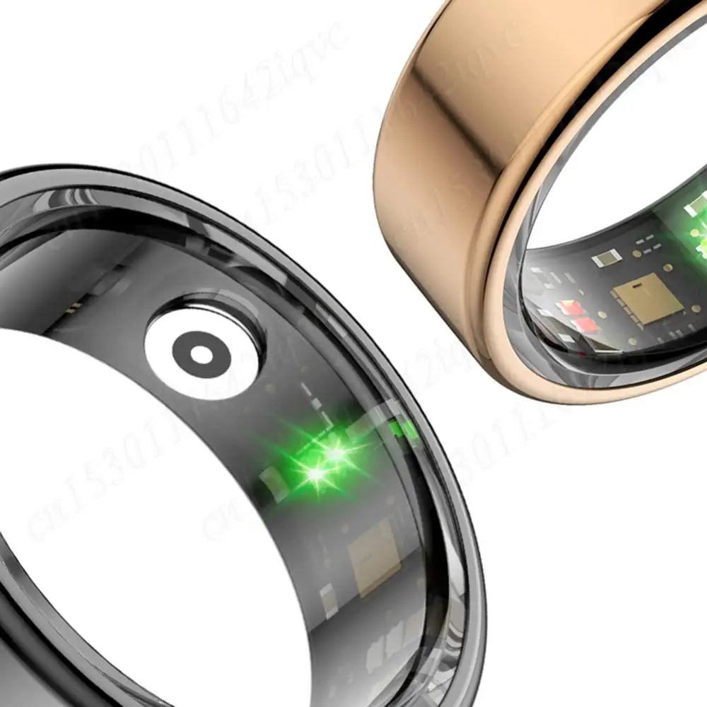 R02 Smart Ring Sleep Monitor Bluetooth5.0 Blood Oxygen Tracker Fitness Tracker Ring IP68 & 5ATM Waterproof Multi-sport Modes