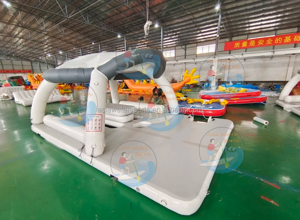 Custom Inflatable Floating Wave Loading Dock, Inflatable Jet Ski Dock Inflatable Water Platform