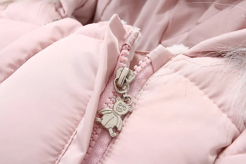 AYNIGIELL 2024 Winter Newborn Thickening Jumpsuit Built-in Wool Hooded Down Romper Baby Boys and Girls Warm Snowproof Overalls