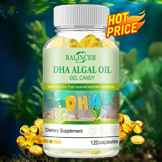 Dha Algae Oil - Fast absorbing, contains DHA and EPA, Omega-3 fatty acids, beneficial to baby's brain and vision development