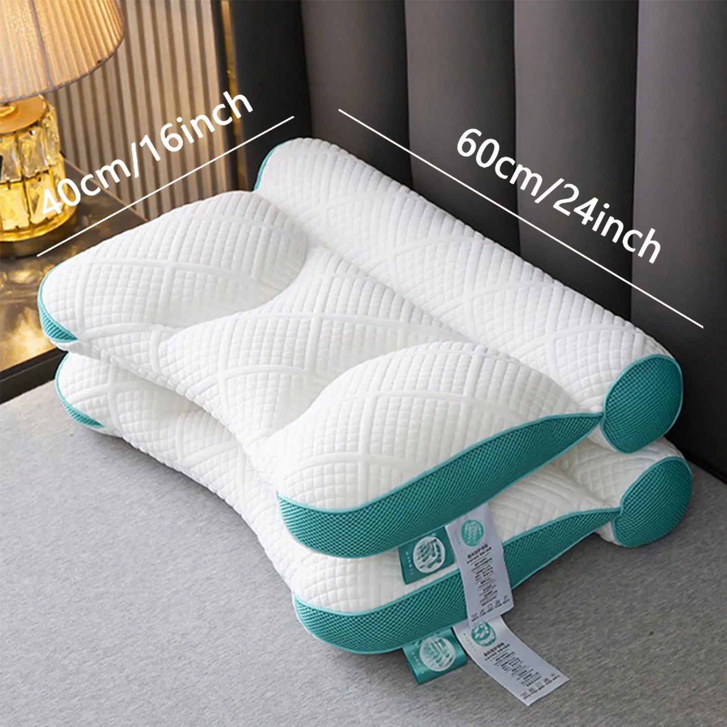 2pcs sleep pillow core, anti-traction cervical protection pillow, ergonomic neck pillow, effectively improve sleep