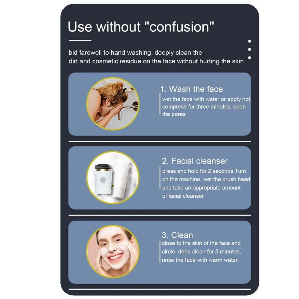 Face Skin Cleaning Brush 2 In 1 Electric Face Scrub Brush For Deep Cleaning Face Skincare Tools For Massaging And Deep Cleansing