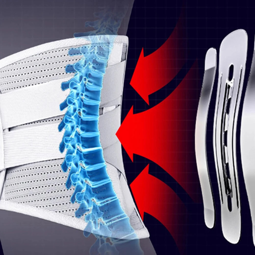 Back Pain Relief Belt - Adjustable, Double Pull, Breathable, Spine Decompression, Medical Orthopedic Pain Relief