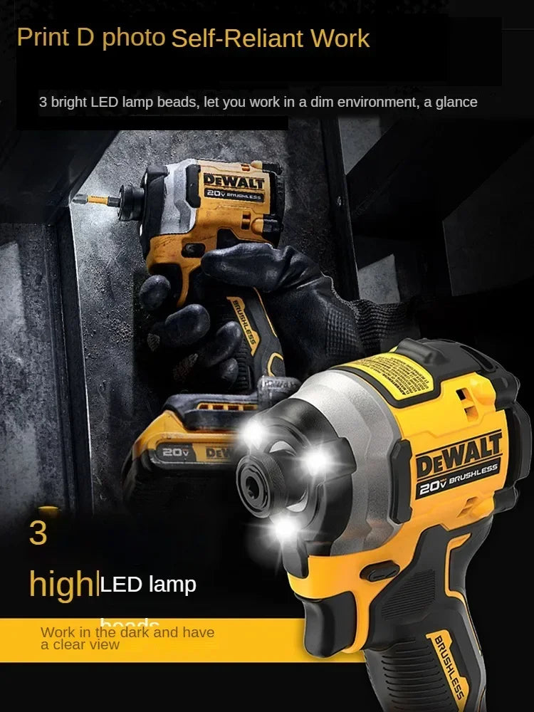 DEWALT DCF850 20V Cordless Electric Screwdriver Brushless Motor Rechargable Drill Driver Electric Impact Wrench Large Torque