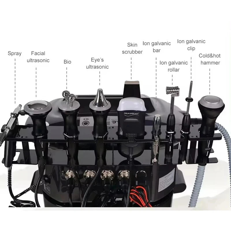9 In 1 Hydra Professional Machine Aqua Facial Device New Beauty Health Smart Multifunction Oxygen Jet（Cart is not included）