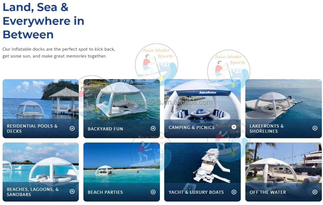 Custom Inflatable Floating Wave Loading Dock, Inflatable Jet Ski Dock Inflatable Water Platform