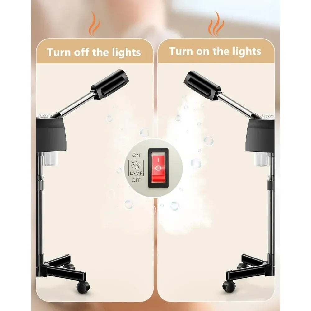 Facial Steamer Professional, Steamer for Face with Time Setting, Deep Cleaning, Vaporizador Facial for Esthetician