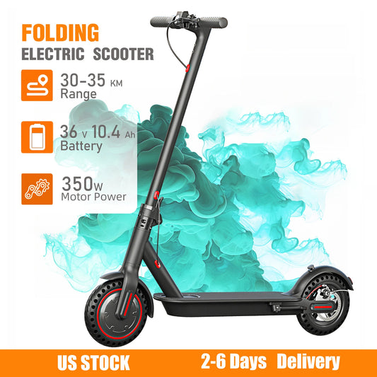 350W Foldable Electric Scooter Explosion-proof Tires & Dual Brake System