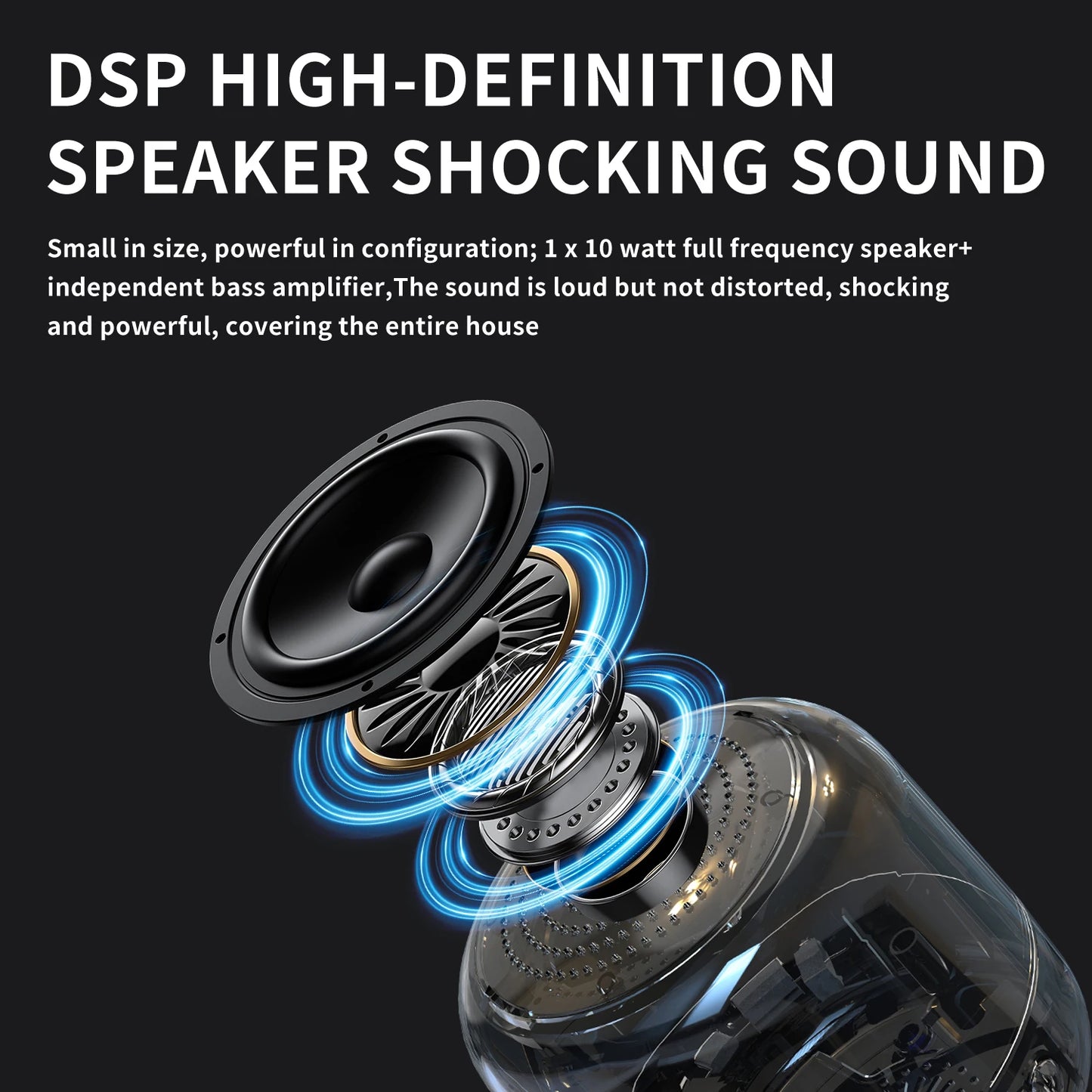 Mini Karaoke Machine for Kids Adult, Portable Bluetooth Karaoke Speaker with 2 Wireless Microphones and LED Colourful Lights