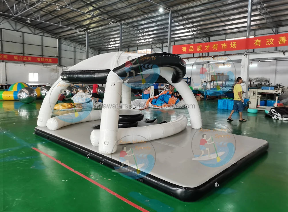 Custom Inflatable Floating Wave Loading Dock, Inflatable Jet Ski Dock Inflatable Water Platform