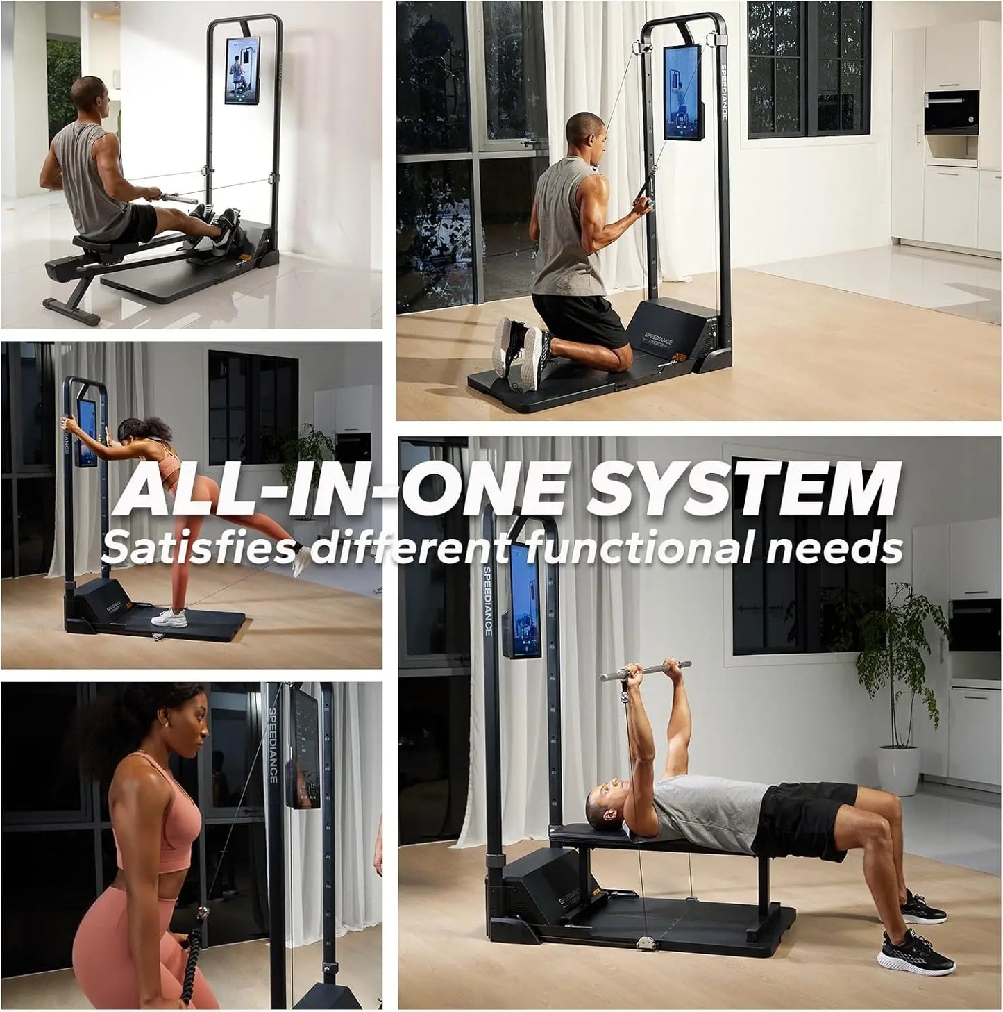 Home  System, Gym Monster  Smith Machine Home Gym Power Cage, All-in-one Cable Machine for Home Workout,
