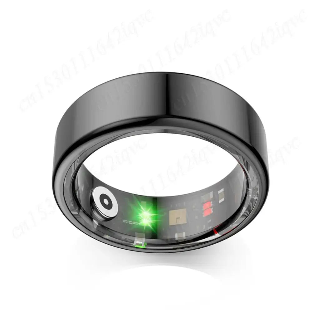 R02 Smart Ring Sleep Monitor Bluetooth5.0 Blood Oxygen Tracker Fitness Tracker Ring IP68 & 5ATM Waterproof Multi-sport Modes