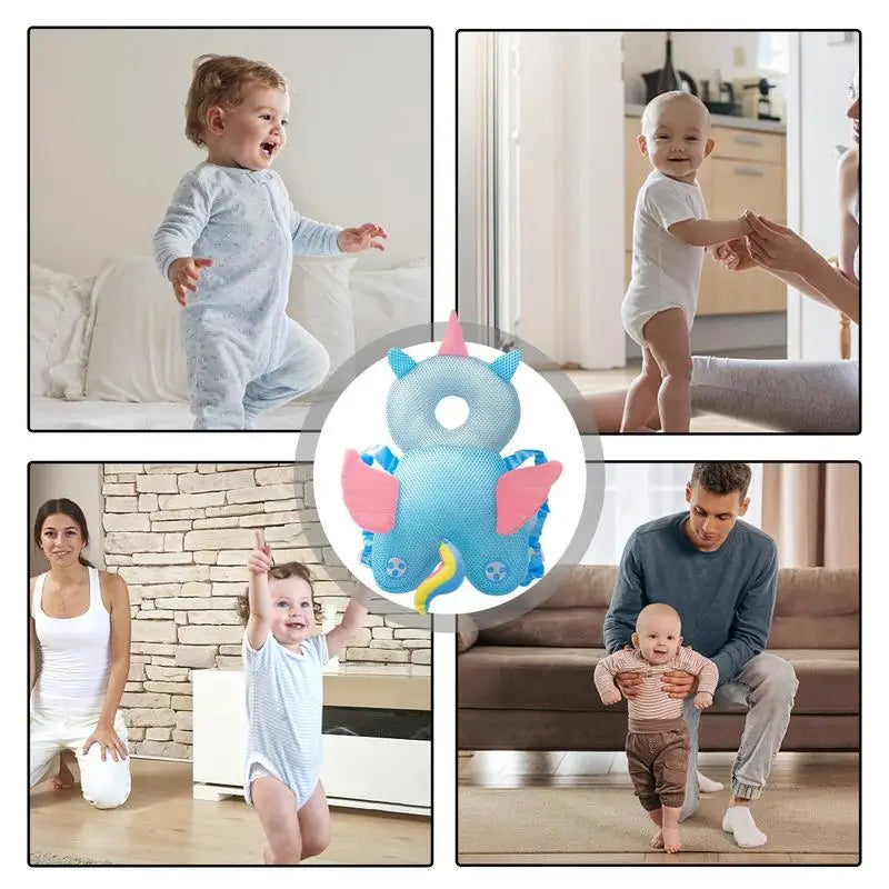 Newborn Headrest Security Pillows Backpack Toddler Baby Head Fall Protection Pad Cushion Cartoon Soft Security Pillows Backpack