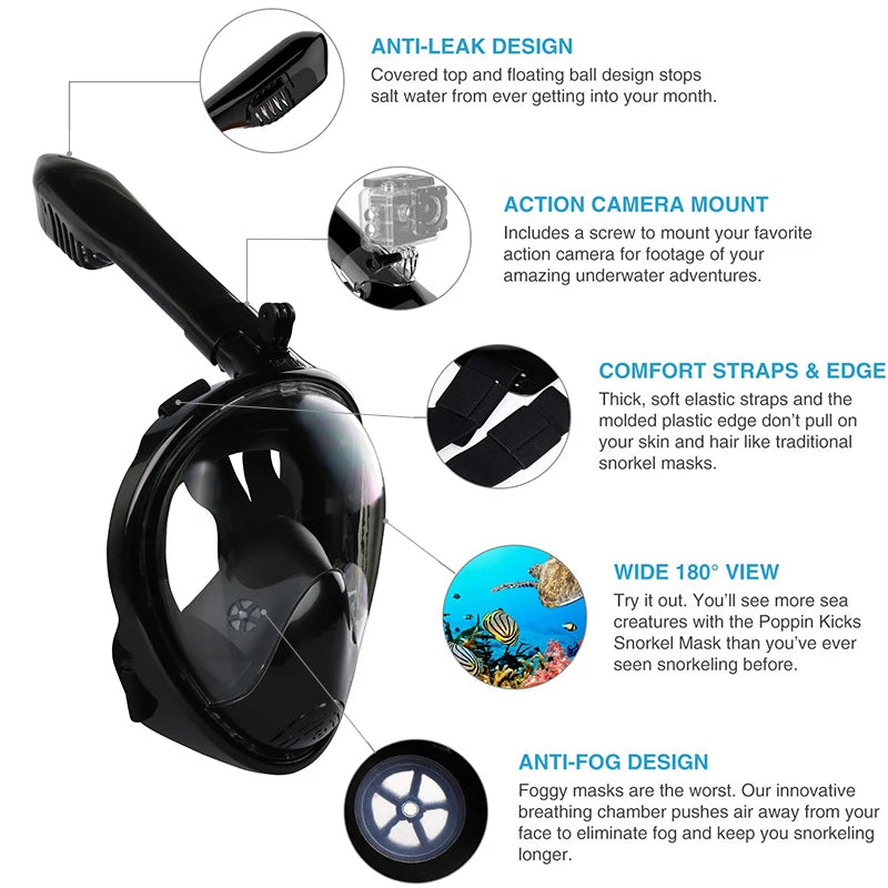 Full Face Anti Fog Snorkeling Mask