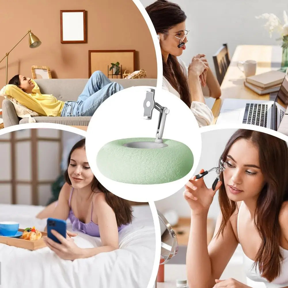 Tablet Stand Pillow Adjustable Pillow Stand With Bowl Soft Phone Holder Reading Tablet Accessories Laying Lap Holder For Sofa