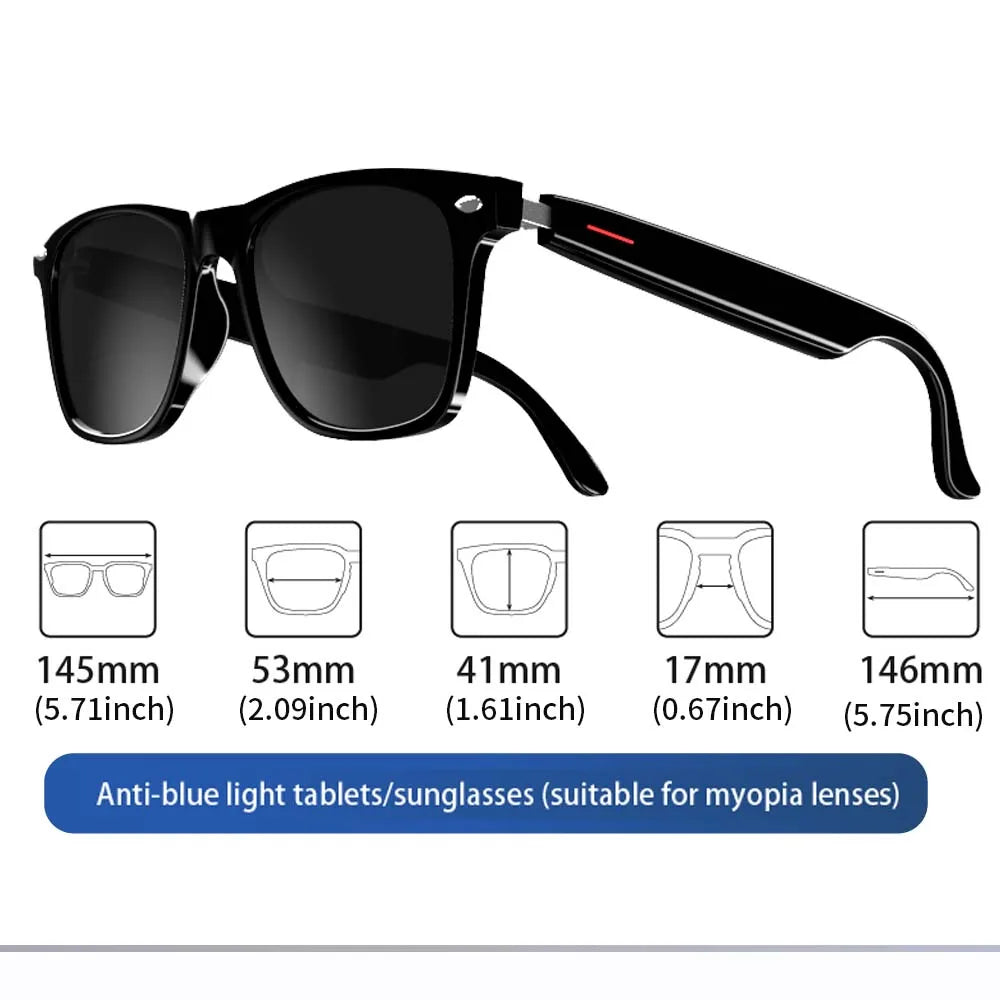 SENBONO Orignal E13 Smart Glasses With Sunglasses Open Ear Headsets Waterproof Hands-Free Calling Sunglasses For Men Womem
