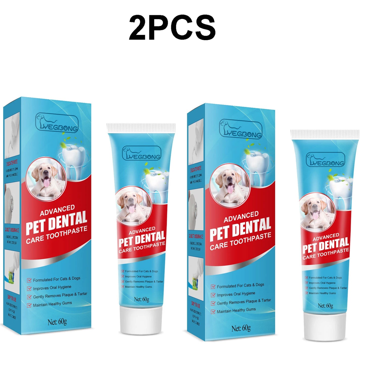 60g Cat Dog Pet Toothpaste Fresh Breath Edible Remove Bad Breath Tartar Dental Calculus For Dogs Cats Pet Dental Care Supplies