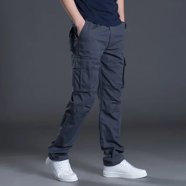 Men's Cargo Pants Large Size Tactical Military Outwear Straight Winter Trousers