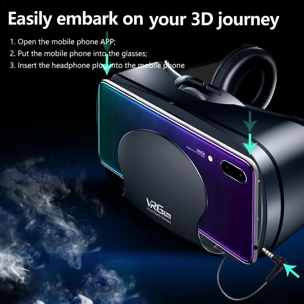 Original VRG PRO 3D VR Glasses Virtual Reality 3D Glasses Full Screen Visual Wide-Angle VR Glasses For Smartphone