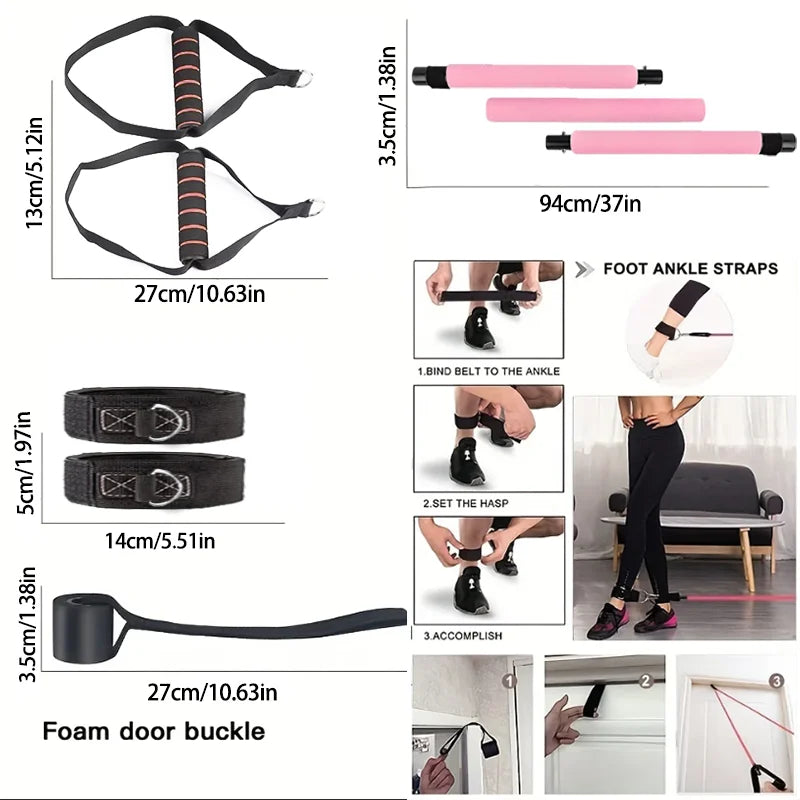 Portable Tensioner Kit With Latex Resistance Band