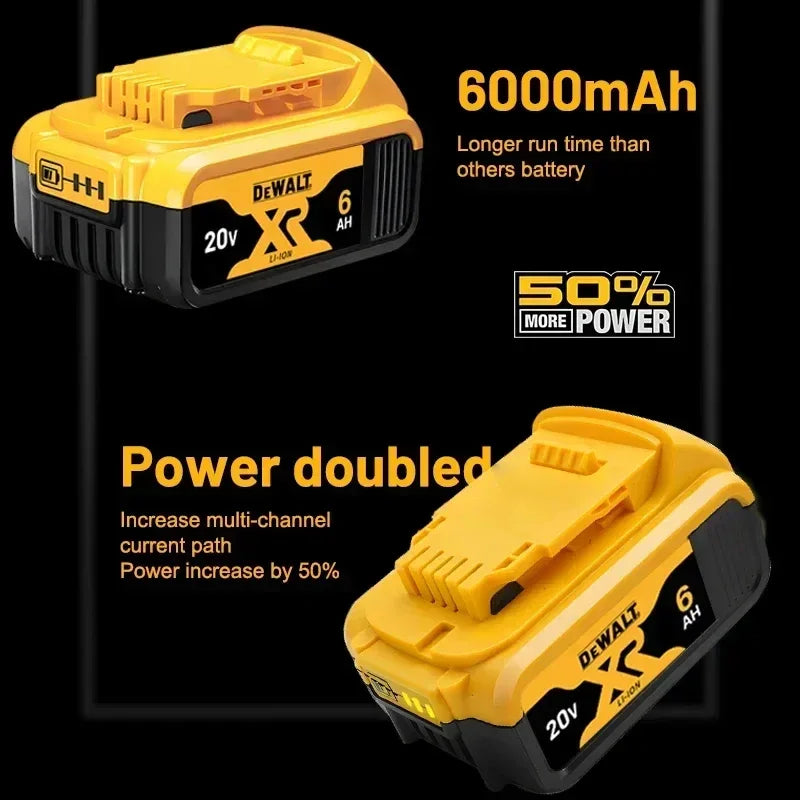 High Rate 100% Genuine Dewalt 20V Battery, 2AH 5AH 6AH Rechargeable Lithium Ion Battery, Dewalt DCB200 Power Tool Battery