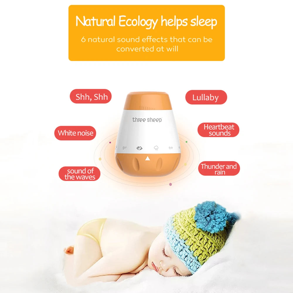 Baby Noise Machine Smart Music Voice Sensor Infants Bad Sleep Helper Therapy Sound Monitor Generator for Babies Relax Toy