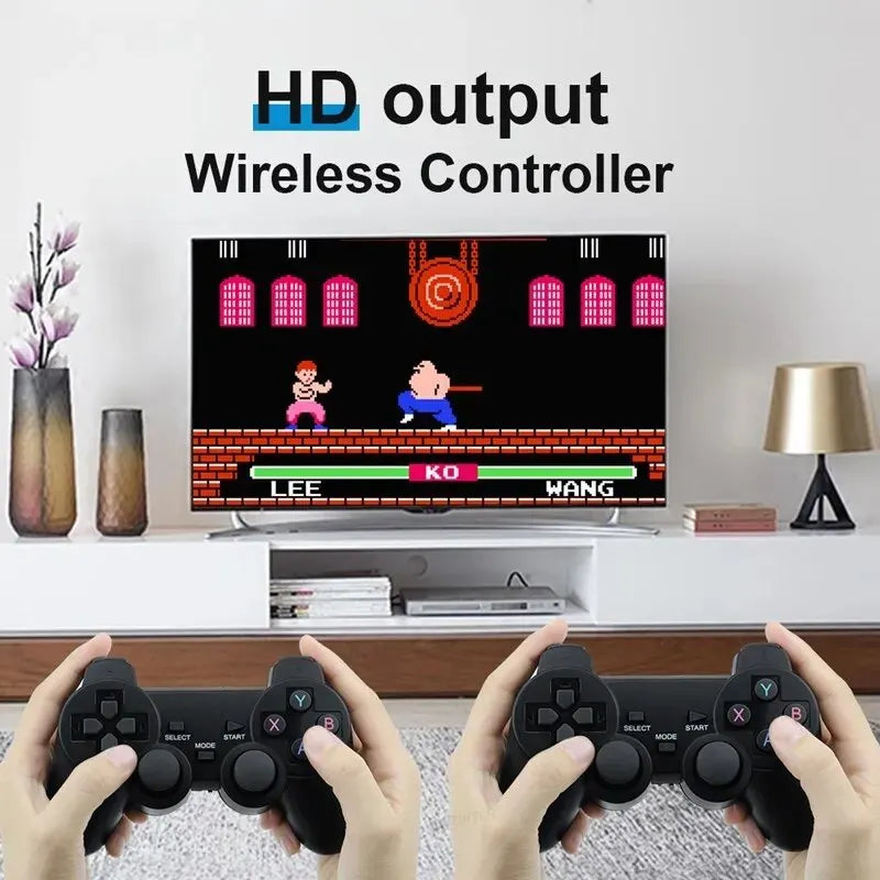 Video Game Console Built-in 20000 Games Wireless Controller TV Game Stick 4K HD 25 Languages