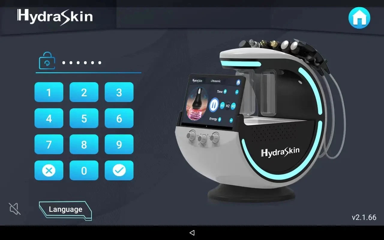 Ultrasound Skin Care Cryotherapy Microdermabrasion Machine Ice Blue Magic Mirror Skin Analyzer Oxygene Hydro facial Machine