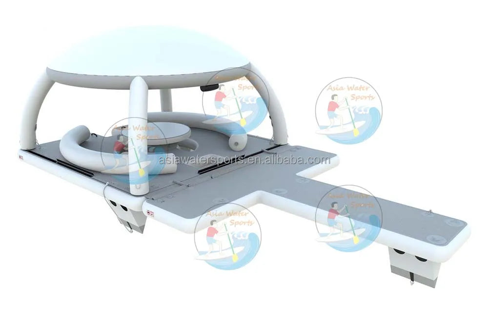 Custom Inflatable Floating Wave Loading Dock, Inflatable Jet Ski Dock Inflatable Water Platform