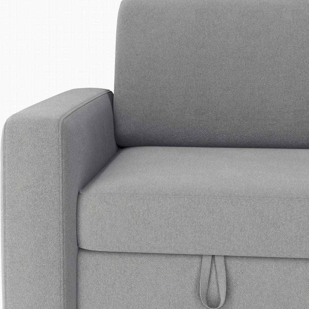 Sectional Sofa L-Shaped Sofa Couch Bed w/Chaise & USB, Reversible Couch Sleeper w/Pull Out Bed & Storage Space, 4-seat Fabric