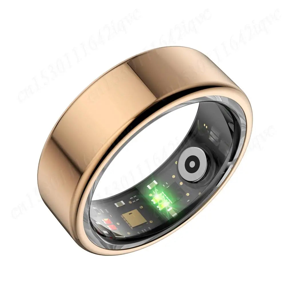 R02 Smart Ring Sleep Monitor Bluetooth5.0 Blood Oxygen Tracker Fitness Tracker Ring IP68 & 5ATM Waterproof Multi-sport Modes
